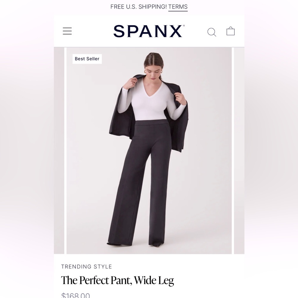 Spanx Perfect Pant wide leg XL black